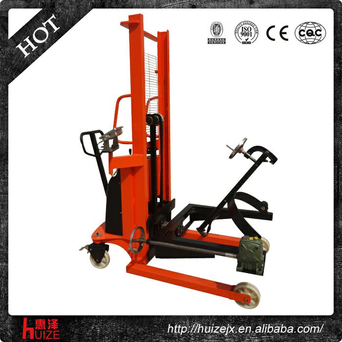 半電動稱重油桶車（夾鐵桶，手搖翻轉(zhuǎn)倒料）